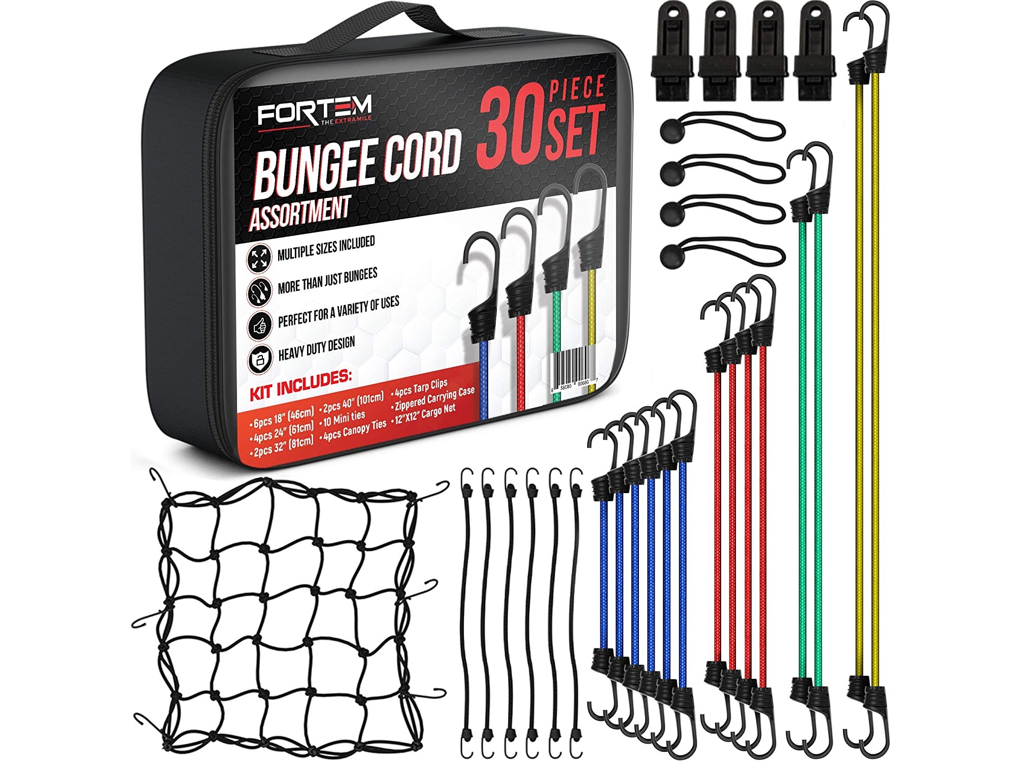 Fortem Bungee Cord 30 Pc Set