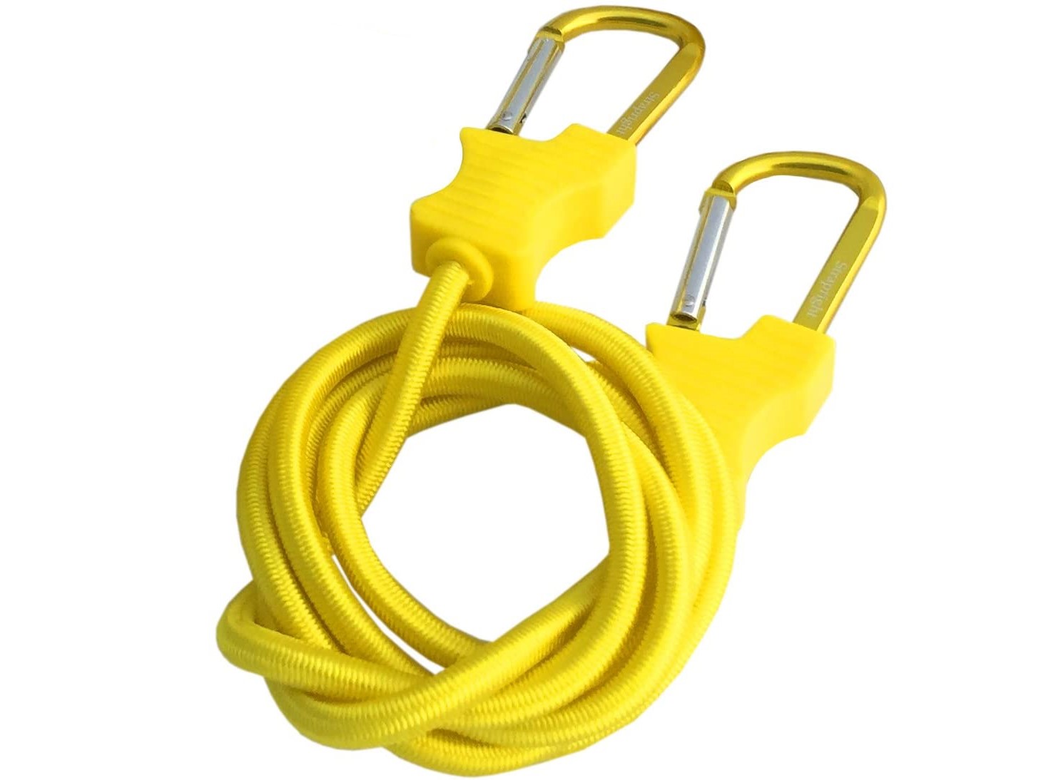 Bungee Cord Yellow Carabiners