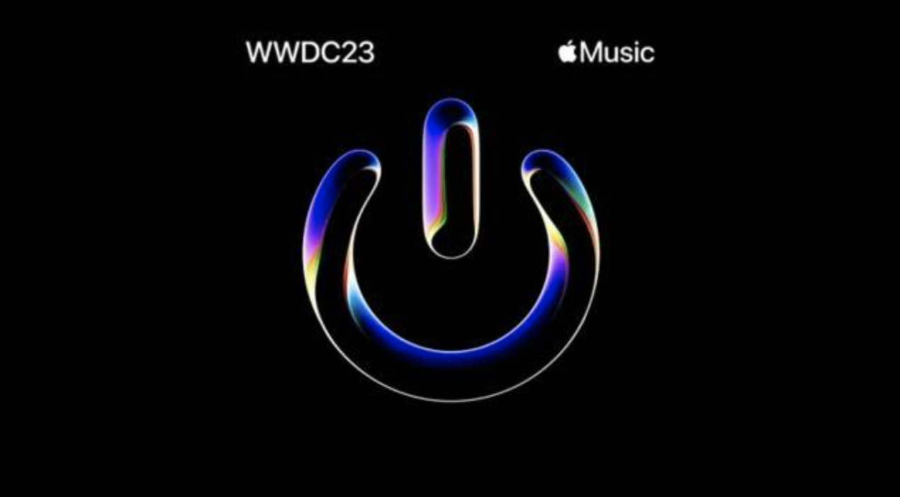 Apple Music's WWDC Playlist, a power sign on black background
